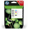 HP KIT 4 CARTUCCE ORIGINALI alta capacità HP 953XL NERO + COLORI - UFFICIALI HP