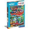 Clementoni Puzzle 2x60 Maxi Pezzi Mickey And Friends 21620 di Clementoni