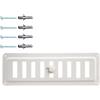 DEMLOU Griglia di Ventilazione Rettangolare Stretta in Metallo Bianco RAL 9016 23 x 7,5 cm - Acciaio Zincato Regolabile - Diffusore di Calore per Parete e Soffitto con Finitura a Polvere.