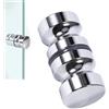 JJiaoLinin Pomello Porta Pulsante Per Porta, Pomoli Porta per Doccia, Maniglie Porta Cromo, con Vite, per porte doccia scorrevoli in vetro per cucina bagno casa ufficio Hotel