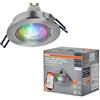 OSRAM Smart Matter LED Spot GU10 RGBW flessibile nichel satinato, 4,7 W Smart Home, alluminio, cambio colore tramite app