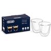 Delonghi Bicchieri espresso in vetro a doppia parete, 90 ml, set di 2 DLSC310