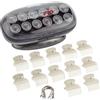 BaBylissPRO BaByliss BAB3025E PRO Bigodini Termici in Ceramica Jumbo, 12 Pezzi