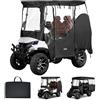 VEVOR Copertura per Carrello da Golf Visibile Antipioggia Copertura per Golf Cart 2 Posti in Tessuto Oxford 600D Impermeabile Finestre in PVC Trasparente Protezione Solare Antipolvere da Esterno