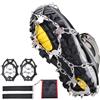 Azarxis Ramponcini per Scarponi Ramponi Uomo Donna Bambino Ramponcini per Scarpe Taglia S M L XL Ramponcini da Ghiaccio per Trekking Camp Pesca (Nero - 10 Denti, M (38-42))
