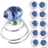 WOONEKY Forcine per capelli da sposa, 36 pezzi, per donna, a spirale, forcina per capelli, per capelli, con pietre preziose, per acconciature, da donna, a spirale, blu