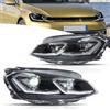 VLAND Motor VLAND Fari Full LED per Golf 7.5 Golf MK7.5 TDI TSI alogena 2017-2020 [non per GTI/GTD/Xenon], con indicatore sequenziale - Argento