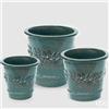 Enzo De Gasperi EDG Enzo De Gasperi Set 3 Vasi Glaze Atlas Limoni Svasato H47 H36 H29 cm Azzurro