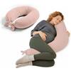 Jane Jané Cuscino per Allattamento XXL e Gravidanza, Cuscino per Dormire e Riposo, Fodera 100% Cotone Mussola, Rosa