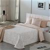 VIALMAN Copriletto Leggero Sofia 18 per Letto Matrimoniale da 135 cm, Cotone Poliestere, Beige, Cama 135: 230 x 270 cm