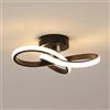 Toolight Plafoniera LED, 22W 2500LM Lampada da Soffitto Moderna Forma di Fiore, Lampadario LED in Acrilico per Corridoio Camera da letto Soggiorno Cucina Bagno, Bianco Caldo 3000K, Nero, Dia 25cm