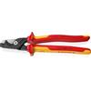 KNIPEX StepCut XL Cesoie per cavi con taglio a gradino impugnatura isolante, in materiale bicomponente, collaudato VDE 225 mm, 95 18 225