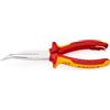 KNIPEX Pinza per meccanica - con becchi mezzotondi con tronchese (pinza a becchi di cicogna) cromata isolante con manici rivestiti in, 26 26 200 T