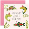 Central 23 Simpatico biglietto di compleanno a tema pesce per donne e uomini, con scritta in lingua inglese Birthday Fish for You!, regalo per amici, colleghi, colleghi, bestie, BFF, mamma, papà, fratello,