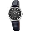 Festina SWISS MADE Orologio Donna Analogico Pelle Nera - Movimento al Quarzo - Vetro Zaffiro - Impermeabile 10 ATM - Elegante, Classico e Vintage - Calendario F20009/4 - Classic Leather