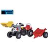 Rolly Toys Trattore a Pedali Rolly Toys Stayer con Rimorchio-con Roll-Bar o Versione Ruspa