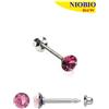 Orecchini sterili in175c niobio crist rosa - - 975057302