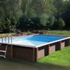 RPI Piscina Seminterrata effetto legno in pietra ricostruita rettangolare NATURALIS 4,67 x 3,24