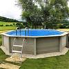 RPI Piscina Seminterrata effetto legno in pietra ricostruita decagonale NATURALIS Ø 4,93