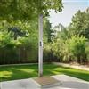 A&T Doccia da Giardino STEEL DESIGN acqua calda fredda con doccetta e pedana