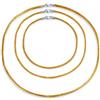 Bling Jewelry Set di tre collane in raso di seta color oro giallo dorato per donne, uomini e adolescenti con chiusura a moschettone in argento sterling .925 da 16, 20 e 30 pollici.