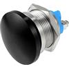 QUARKZMAN Pulsante Interruttore Momentaneo 22mm Nero Metallo