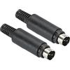 PATIKIL S-Video DIN Mini Maschio Presa 3 Pin Segnale Trasmissione per TV, DVD Giocatore 2pz