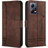 Bravoday Cover per Xiaomi Redmi Note 12 PRO+ 5G / Note 12 PRO Plus 5G, Flip Custodia in Pelle PU con Slot per Schede, Portafoglio Custodia per Redmi Note 12 PRO+ 5G / Note 12 PRO Plus 5G, Marrone