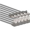 1aTTack.de 366130 Cavo di Rete Cat.6 Angolo 90 Gradi 0,5m - Grigio - Confezione da 5 - Cavo Patch Cat6 (SFTP PIMF) 1000Mbit/s connettore RJ 45-5 x 0,5m Metri Grigio