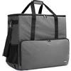 Curmio Borsa da trasporto per custodia da tavolo per computer desktop, tastiera, cavo e mouse, borsa a tracolla da viaggio per computer e accessori,Grigio