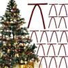 Gonna per albero di Natale, con nastri dorati e rossi in velluto
