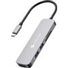 NOVOO Hub USB C 5 in 1 Multiporta Adattatore con HDMI 4K, 2 Porte USB 3.0, Lettore Schede SD/TF per MacBook Pro 2019/2018, iMac 2017, Huawei MateBook, Google Chromebook Pixel e altro ancora
