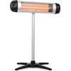 Blumfeldt Stufa Elettrica Basso Consumo, Stufa Elettrica 2500W, Termosifone Elettrico per Esterni, Termoconvettore Elettrico da Parete, Protezione IP34, Riscaldamento Infrarossi, No CO2