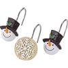 Avanti Linens - Ganci per tenda da doccia, accessori da bagno per le vacanze, set di 12 (collezione Friends Gather Holiday)
