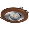 OSRAM Wood LED Spot GU10 Dark 4,5W Satin Nickel Wood, Effetto Legno, Alluminio, Combinazione di Materiali Naturali, Set da 3
