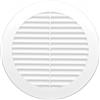 H&C VENT Griglia di aerazione 150 mm di diametro PVC bianco - Copertura di ventilazione di scarico HVAC con protezione contro gli insetti - Elemento rotondo in plastica del sistema di alimentazione