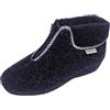 EMANUELA PANTOFOLE DONNA comode con cerniera foderate in lana lavabili 105 made in italy (blu antracite, Sistema Taglie Calzature EU, Adulto, Donna, Numero, Media, 37)