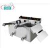 Friggitrice Elettrica da banco con Rubinetto, 2 Vasche da lt.8+8