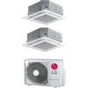 LG Condizionatore a Cassetta Dual Split LG Standard 9+9 Btu con MU2R15 R-32 Wi-Fi Optional con Pannello