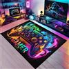 Suserritbcho Tappeto Con Controller Di Gioco 140 x 180 cm, Tappeto Antiscivolo Con Decorazioni Graffiti, Per Gamer E Adolescenti, Ideale Per Camera Da Letto, Soggiorno, O Stanza Dei Giochi (E)