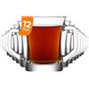 NORDIC SCHILLER Bicchieri per Caffè con Manico, Set of 12, 220 ml SENZA PIOMBO Bicchiere per Latte Macchiato, Cappuccino Bicchieri per Tè, Bicchieri per Vin Brûlé, Glass Tea and Coffee Mugs