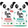 Panda Tea Tè Detoxico del Panda - Tè Organico Detox - Sfida 14 Giorni (28 Bustine) per Depurare il Corpo e Bruciare i Grassi, Ideale per Detox Completo e Perdita di Peso Naturale