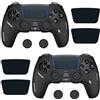 JORREP 2 coperture antiscivolo per controller PS5, set di coperture antiscivolo in silicone per controller PS5 con spazi per il pollice, adesivi per touch pad, nero