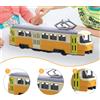 Modello di tram in miniatura giocattolo 1/90 con 2 Collezione arredamento Auto