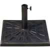 Outsunny Base Ombrellone Quadrata, Resina Resistente, Adatta Pali Ø3,8-4,8cm, Design Elegante, 47x47x32cm, Ideale per Esterni|Aosom