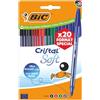 BIC Set Special Edition Penne a Sfera Cristal Soft Punta Media (1,2 mm) - Inchiostro di Colori Assortiti, Confezione da 20