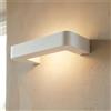 Applique da Parete G9 Curva U Luce Indiretta in Gesso Pitturabile