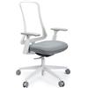 ProtoArc Flexer Sedia Ergonomica Schiena Alta in Rete Nylon Traspirante, Sedia Girevole Traspirante, Inclinazione Adattiva al Peso, Sella Traspirante Scorrevole (Flexer - Bianco)