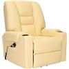 POLTRONE ITALIA Bonny Detraibile 19% Poltrona Relax Alzapersona 2 motori, reclinazione indipendente schienale pediera. Vibromassaggio Seduta indeformabile Beige