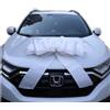 Chexin Fiocco Bianco Gigante per Matrimoni Auto, Happy Birthday, Nastro Regalo Grande XXL 76 cm / 30, Enorme Fiocco Bianco per Auto, Maglia Grande, per Bicicletta e Fiocco con Nastri da 185 cm